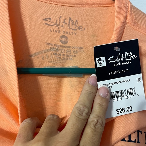 Men’s Salt Life Peach, long sleeve t-shirt. Brand new, with tags. Sz M - Picture 4 of 4